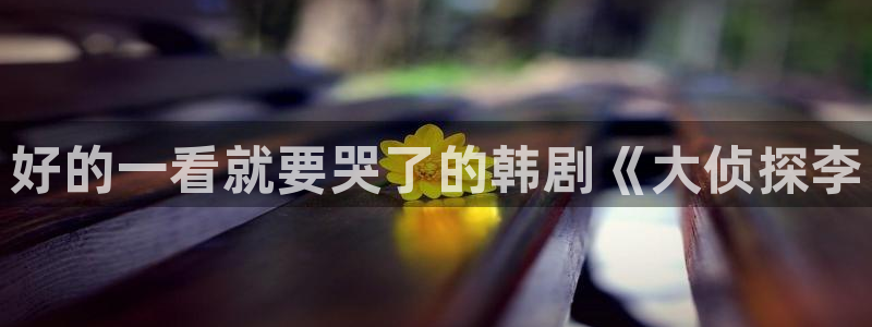 汗汗漫画污：好的一看就要哭了的韩剧《大侦探李